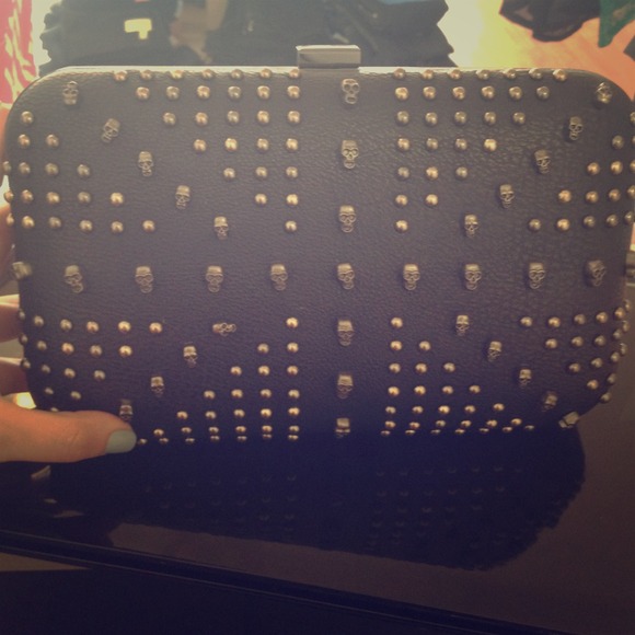 Brand NEW black skull clutch