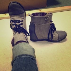 Blowfish wedged boots insanely comfortable.