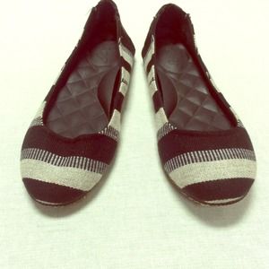Reef cotton stripped ballet shoes