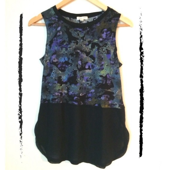 Silence + Noise Watercolor Top