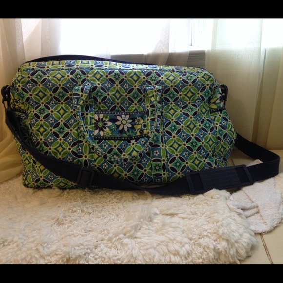 RESERVED Vera Bradley Blue and Green Overnight Bag