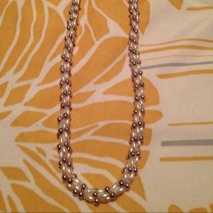Pearl and Silver Bead Necklace