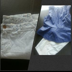 Gap light blue striped khaki pants