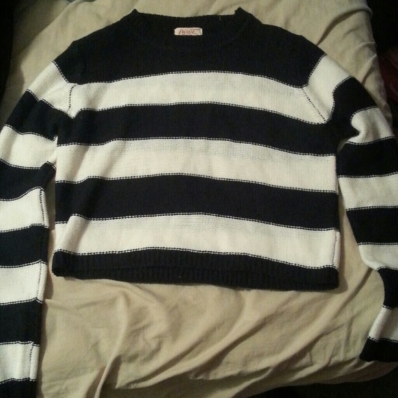 Black and white striped sweater