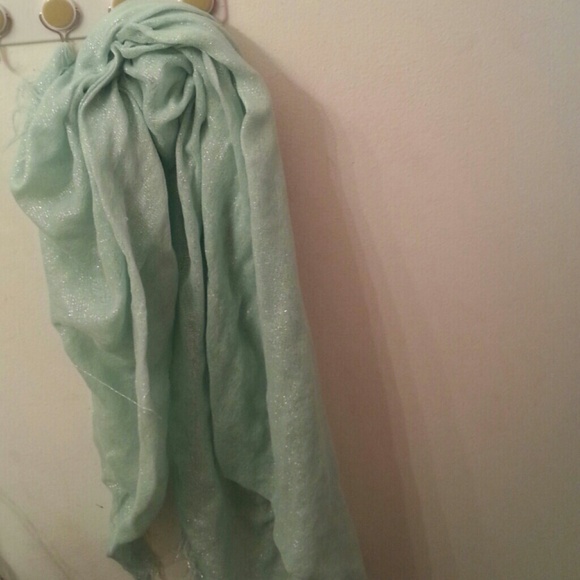 Teal sparkly scarf