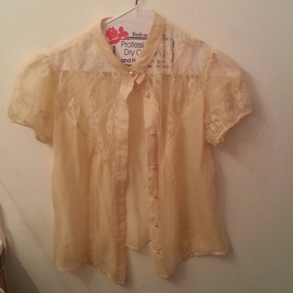 Light peach lace shirt