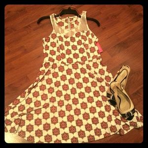 Skater style dress. Cute retro pattern.