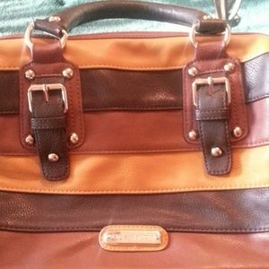Steven Madden Brown Striped Handbag