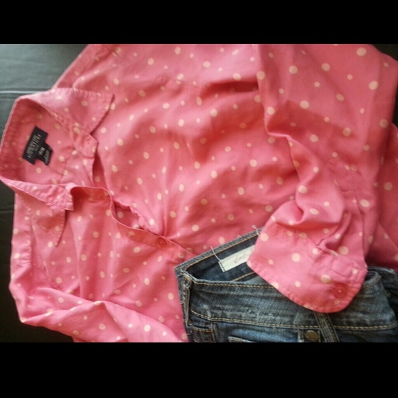 Reduced#!!Jones of New York polkadot shirt