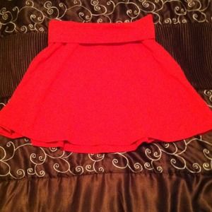 Bright Red Skirt