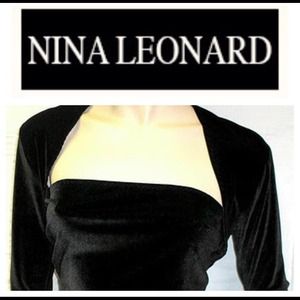 Lennie for Nina Leonard Velvet Shrug