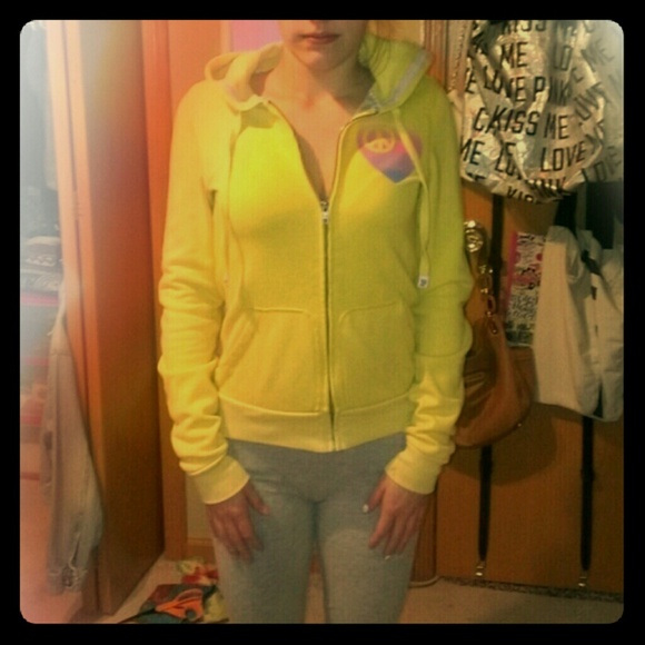 Yellow Victorias Secret PINK zipup