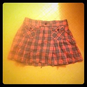 PINK PLAID skirt