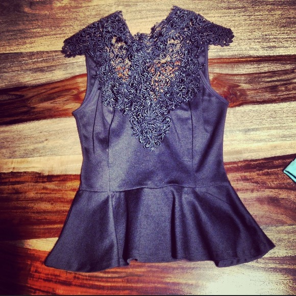 Lace Top Peplum