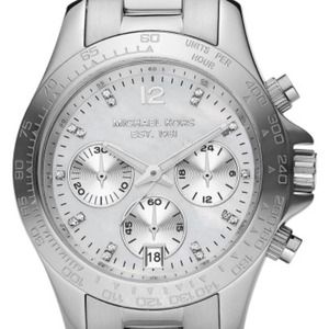 Silver Michael Kors Watch with crystal indicators