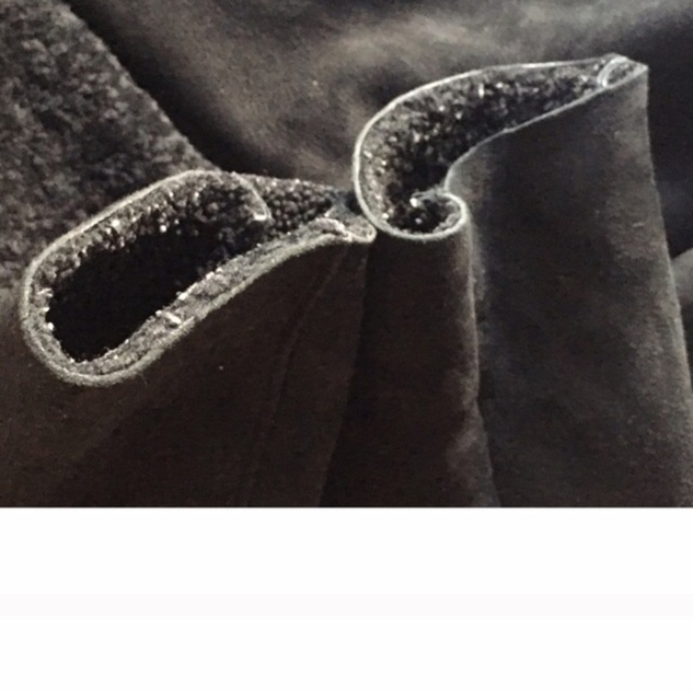 Vince Black Shearling Scuba Jacket - Picture 6 of 7