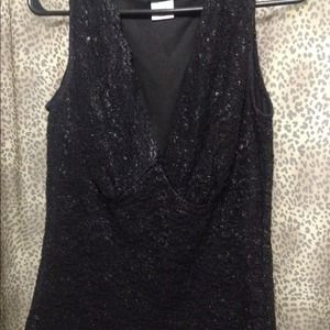 Sexy black and lace tank top