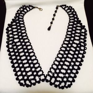 Beaded Peter Pan collar necklace