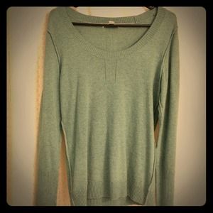 Light greenish-blue wool sweater