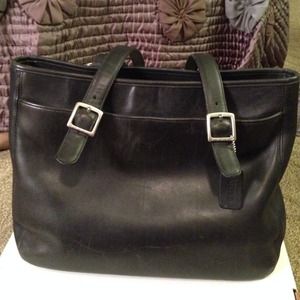 Vintage black Coach briefcase