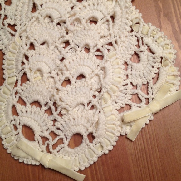 💥 Ivory lace-knit scarf - Picture 3 of 4