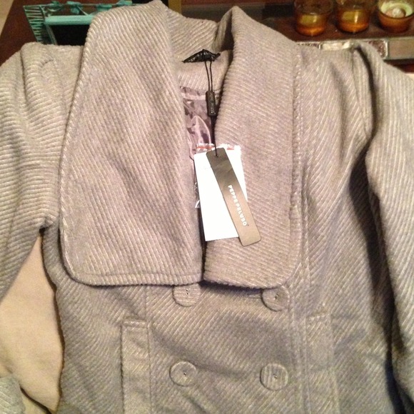 Long grey pea coat