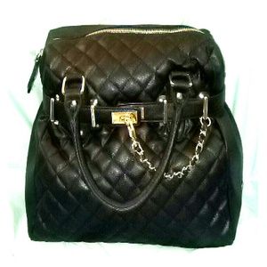Steve Madden black quilted satchel BRAND NEW!