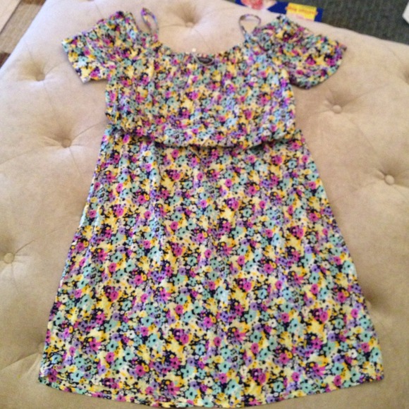 Off the shoulder flower dress