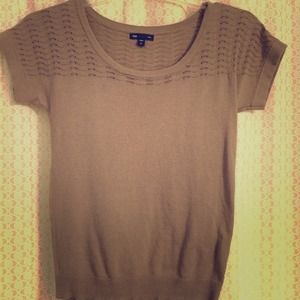 Cute Short-sleeved brown sweater