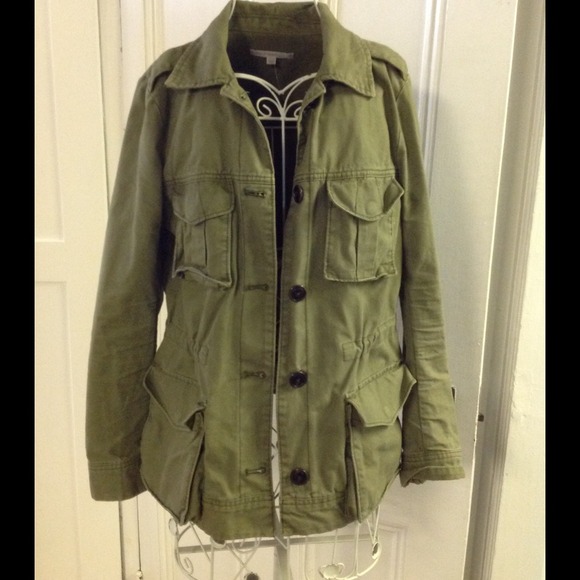 GAP Jackets & Coats | Green Canvas Military Jacket | Poshmark