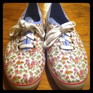 Keds floral print lace up shoes
