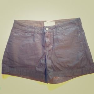 Anthropologie Holding Horses Coated Crinkle Shorts
