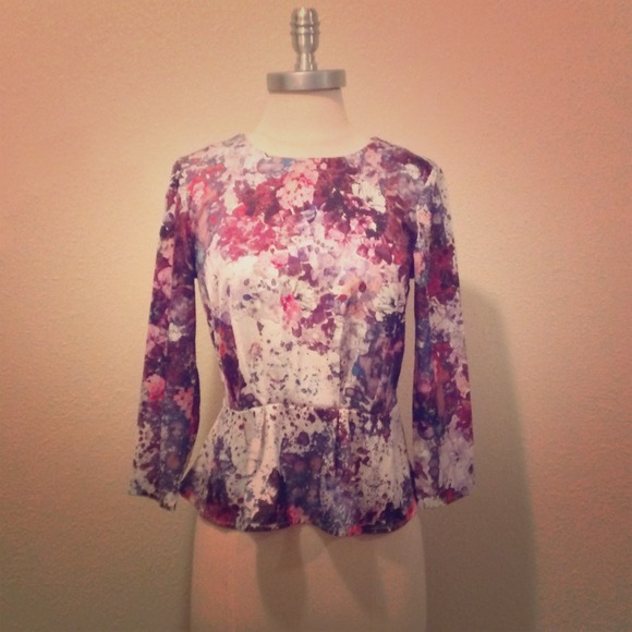 Floral peplum top