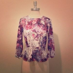 Floral peplum top