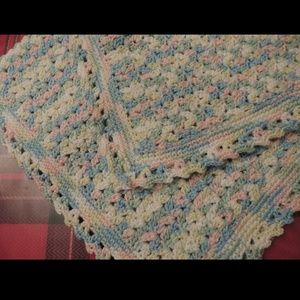 Handmade pastel baby blanket