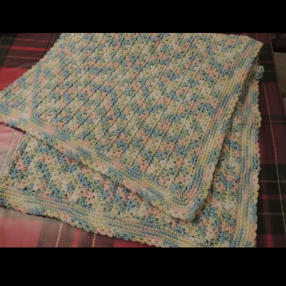Handmade pastel baby blanket