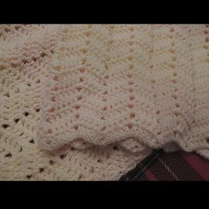 Handmade chevron baby blanket