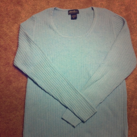 Eddie Bauer women's baby blue sweater