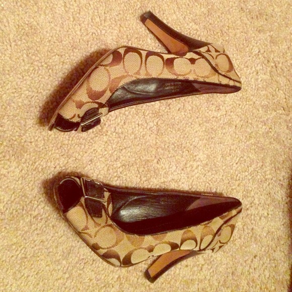 Coach Peep Toe Heels