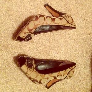 Coach Peep Toe Heels