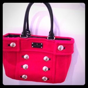 Kate spade wool red handbag