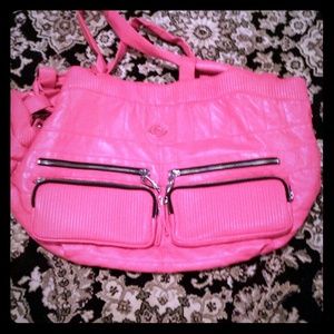 Hot pink trendy diesel bag