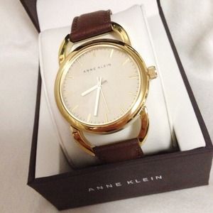 Anne Klein Gold and Brown Watch