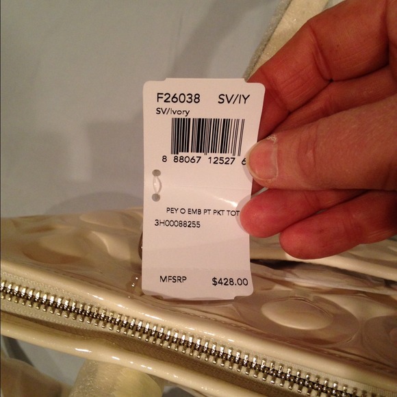 Coach Peyton Op Art Embossed Patent Tote/Handbag - Picture 4 of 4