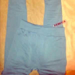 Teal Fleece Leggings -OSFM