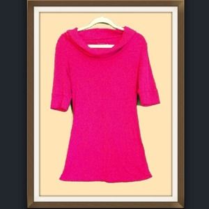 Express Dusty Rose Cowl-neck Tunic Thermal Blouse