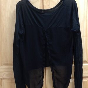 Sheer, black long sleeve from Brandy Melville