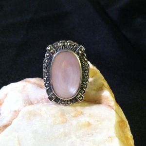 HOLD FOR AMANDA Vintage 925 SS moonstone ring