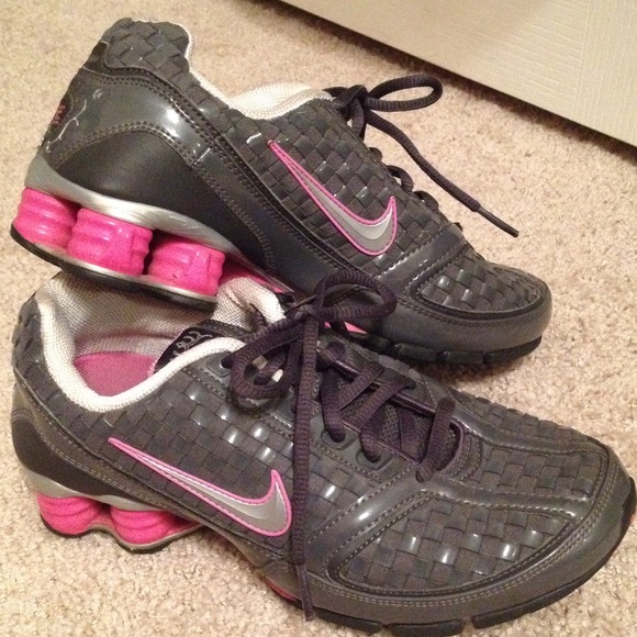 Pink and grey shox