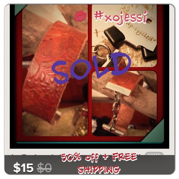 JazZy Jewels leather spiderweb cuff